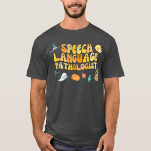 Speech Language Pathology Retro Halloween Speech T T-Shirt