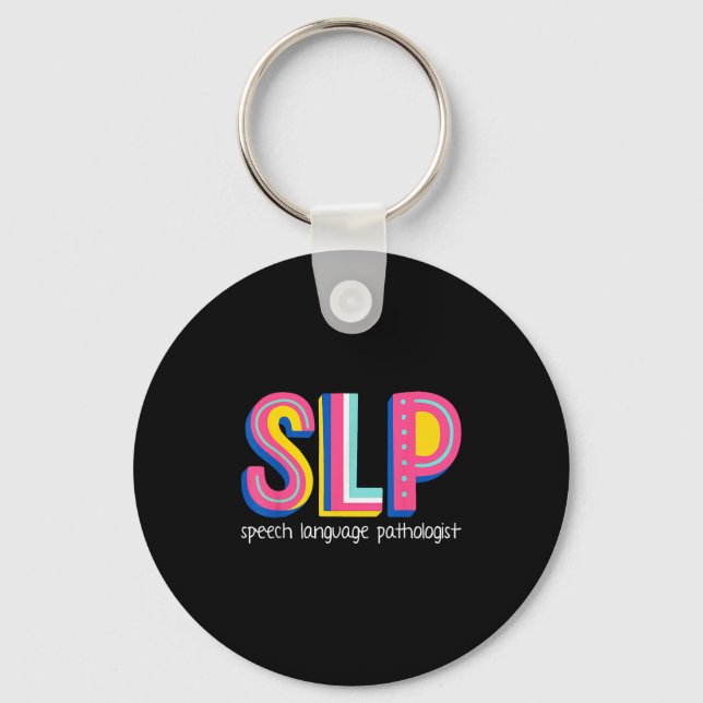 Speech Language Therapist Pathologist Pathology Th Key Ring (Front)