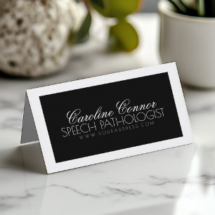 Speech Pathologist Black & White Bold Design Card
