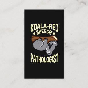 Speech Pathologist Cute Koala Language Teacher Business Card