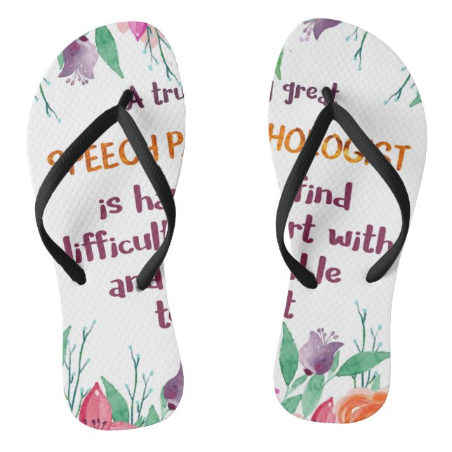 Speech Pathologist Gift School Language Therapist Thongs (Footbed)
