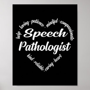 Speech Pathologist Heart Word Cloud Poster