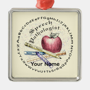 Speech Pathologist Premium Square Ornament