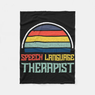 Speech Pathology Therapy Autism Awareness Month Fleece Blanket