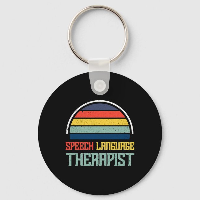 Speech Pathology Therapy Autism Awareness Month  Key Ring (Front)