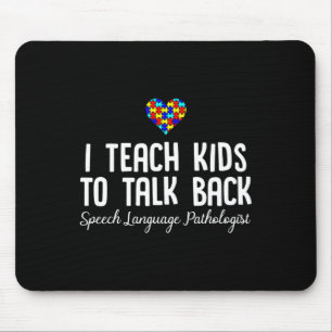 Speech Pathology Therapy Talk Autism Awareness Mon Mouse Pad