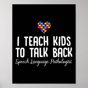 Speech Pathology Therapy Talk Autism Awareness Mon Poster