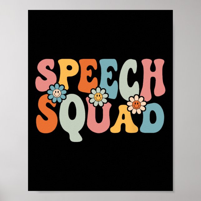 Speech Squad Fun Byck To School Teachers Students  Poster (Front)