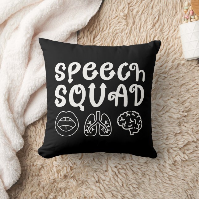 Speech Squad SLP Speech Language Pathologist Funny Cushion (Blanket)