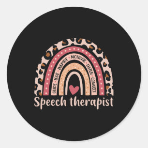 Speech Therapist 100th Day Of School Speech Therap Classic Round Sticker
