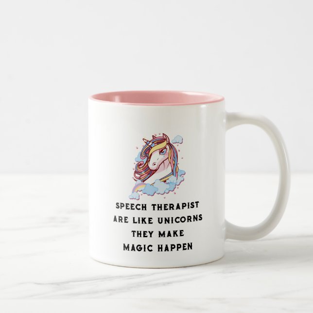 Speech Therapist Are Like Unicorns Speech Therapy Two-Tone Coffee Mug (Right)