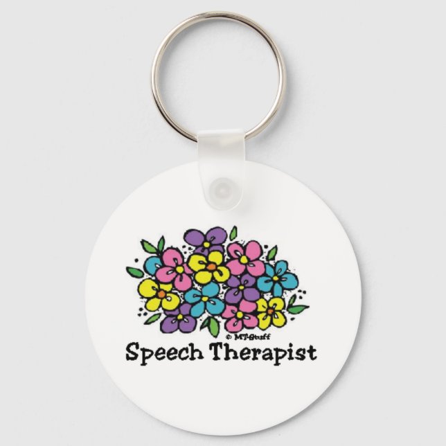 Speech Therapist Blooms1 Key Ring (Front)