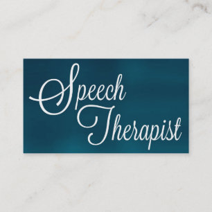 Speech Therapist Brushed Blue Business Card