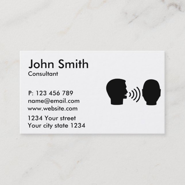 Speech therapist business card (Front)