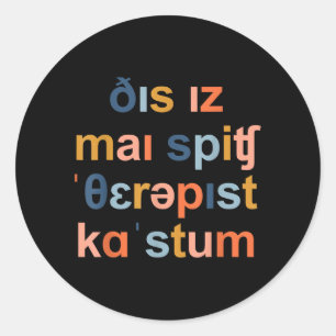 Speech Therapist Costume Cute Funny SLP Halloween Classic Round Sticker
