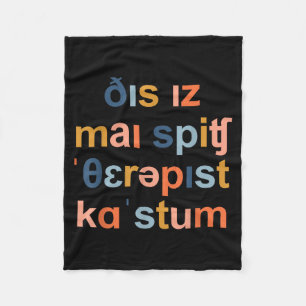 Speech Therapist Costume Cute Funny SLP Halloween Fleece Blanket