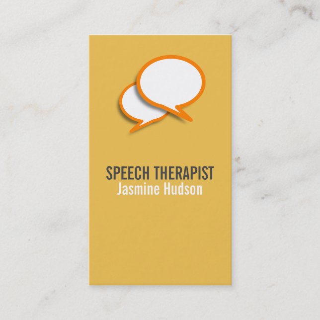 Speech Therapist Counseling Centre Business Card (Front)