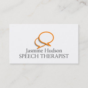 Speech Therapist Counseling & Mental Health Business Card
