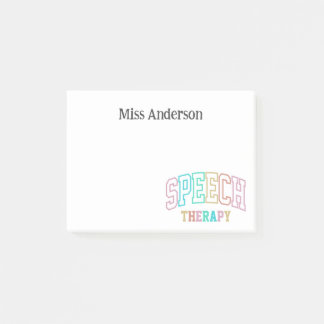 Speech Therapist Personalized Appreciation Gift Post-it Notes