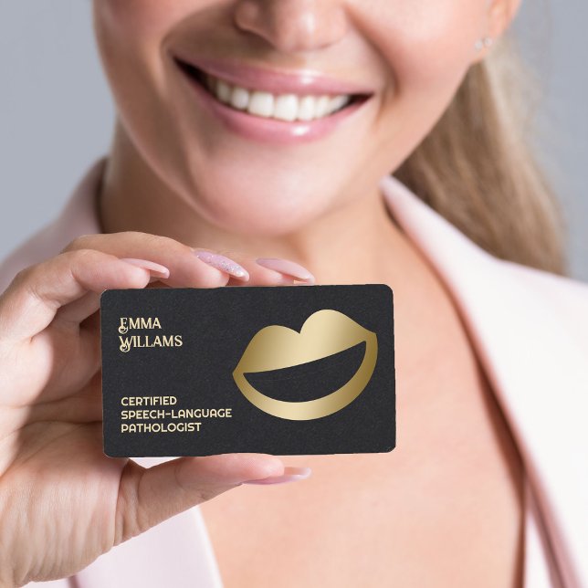 Speech Therapist Premium Business Card (Speech Language Therapist Business Card)