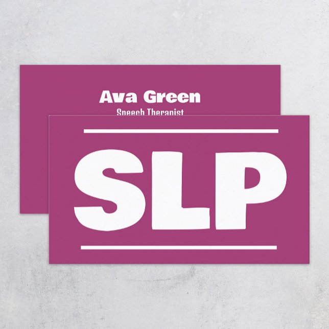 Speech Therapist SLP Business Card (Creator Uploaded)