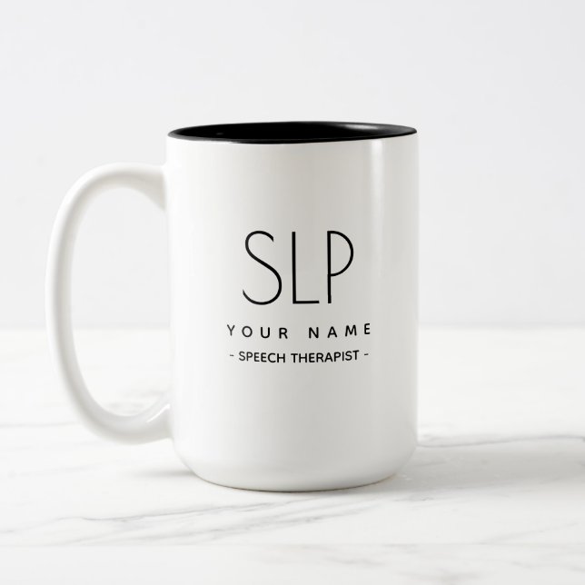 Speech Therapist SLP Modern Minimalist Mug (Left)