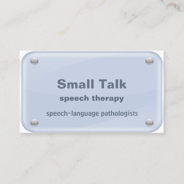 Speech Therapist - Speech-Language Pathologists Business Card (Front)