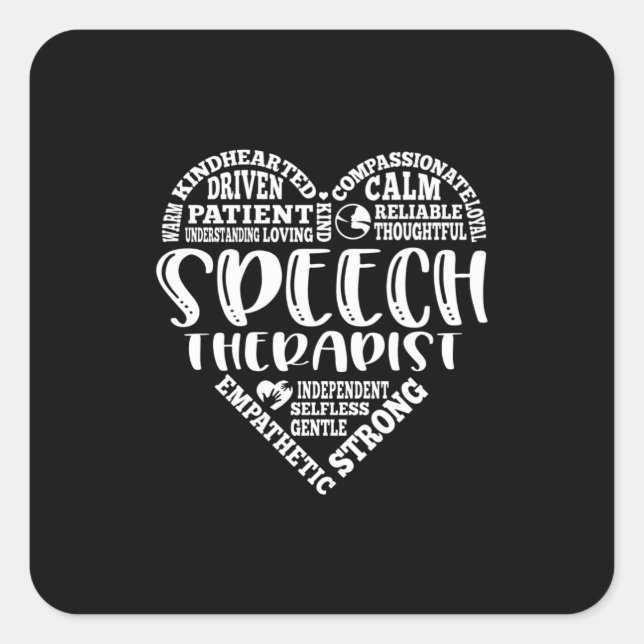 Speech therapist, Speech therapy, ST Square Sticker (Front)