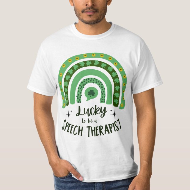 Speech Therapist St. Patrick's Day SLP St. Pat's D T-Shirt (Front)