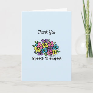 Speech Therapist Thank You Card
