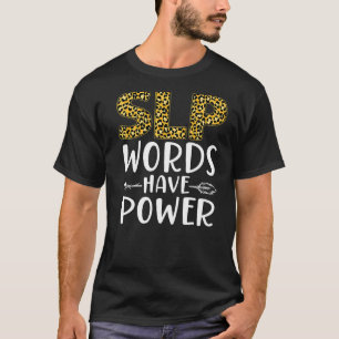 Speech Therapist Therapy Assistant SLP Leopard Che T-Shirt