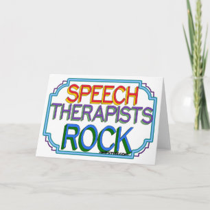 Speech Therapists Rock Card