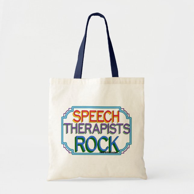 Speech Therapists Rock Tote Bag (Front)