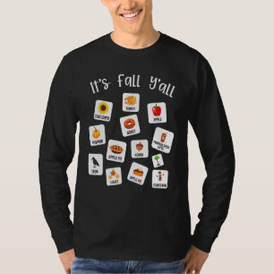 Speech Therapy Aac Slp Fall Speech Language Pathol T-Shirt