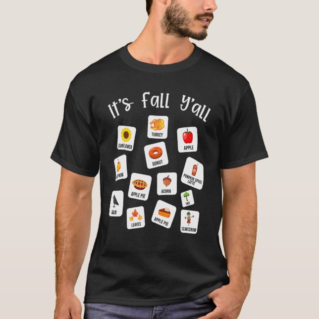Speech Therapy Aac Slp Fall Speech Language Pathol T-Shirt (Front)