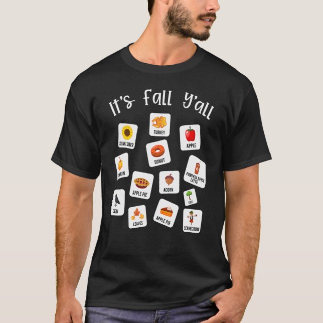 Speech Therapy Aac Slp Fall Speech Language Pathol T-Shirt (Front)