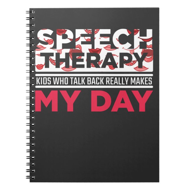 Speech Therapy Appreciation Kid Logopedics Teacher Notebook (Front)