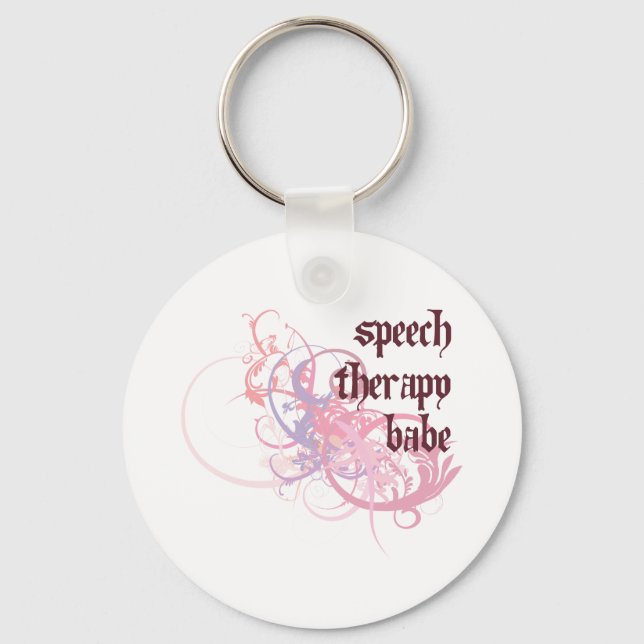 Speech Therapy Babe Key Ring (Front)