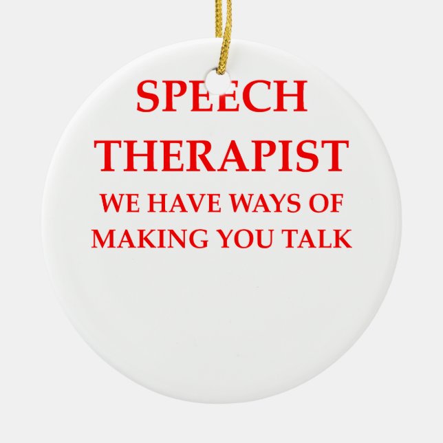 speech therapy ceramic tree decoration (Front)