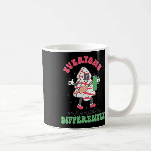 Speech Therapy Christmas Everyone Communicate Diff Coffee Mug (Right)