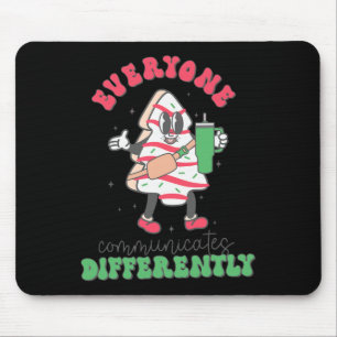 Speech Therapy Christmas Everyone Communicate Diff Mouse Pad