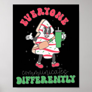 Speech Therapy Christmas Everyone Communicate Diff Poster