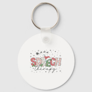Speech Therapy Christmas Vintage Speech Language P Key Ring