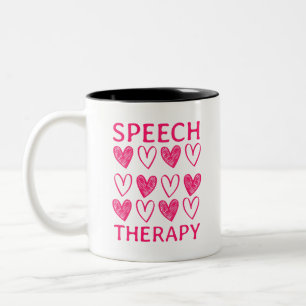 Speech Therapy Cute Speech Therapist Two-Tone Coffee Mug