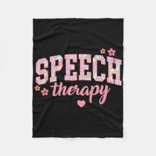 Speech Therapy Easter Communication Therapist Slp Fleece Blanket
