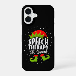 Speech Therapy Elf Squad Christmas SLP Therapist iPhone 16 Case