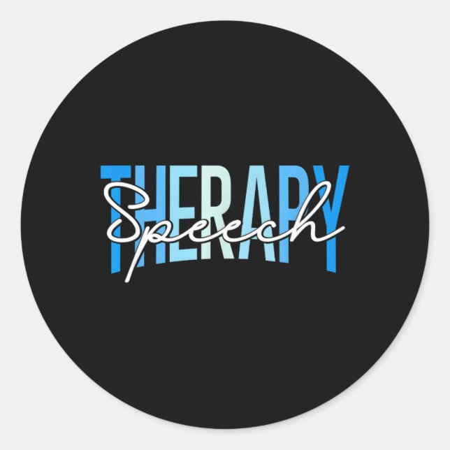 Speech Therapy Funny Speech Therapist Language Classic Round Sticker (Front)