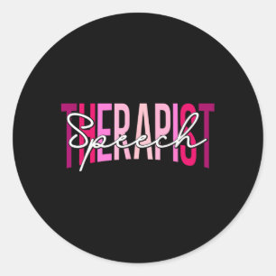 Speech Therapy Funny Speech Therapist Language Classic Round Sticker