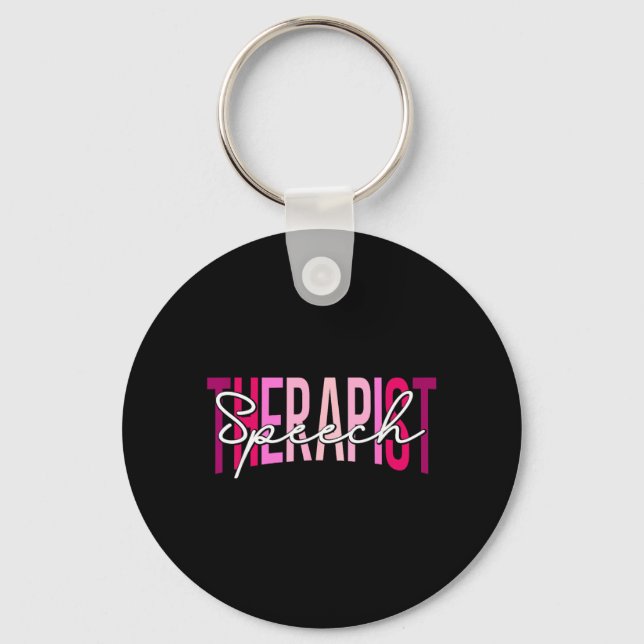Speech Therapy Funny Speech Therapist Language Key Ring (Front)