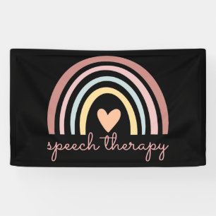 Speech Therapy I - Boho Rainbow Banner